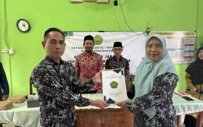 Serah Terima Jabatan Kepala MTs Al – Muhajirin Denpasar Periode Tahun 2025 sd 2028